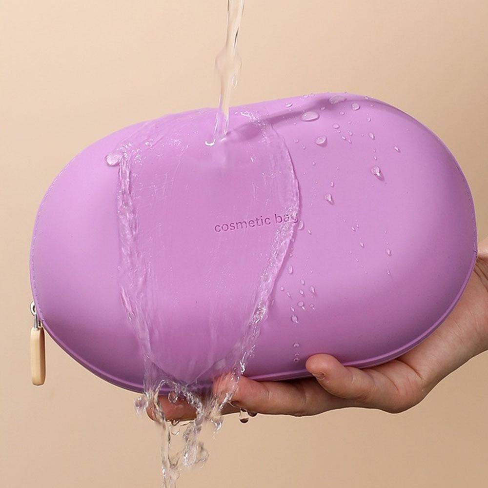 Large Capacity Silicone Cosmetic Bag Waterproof Travel Storage Bag Coin Purse Small Item