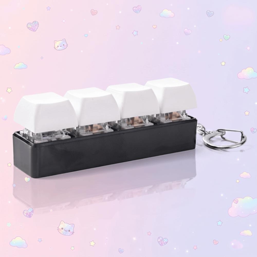 Finger Button Keyboard Keycap Toy Key Cap Clicker Keyboard Cube Keychain  Gifts