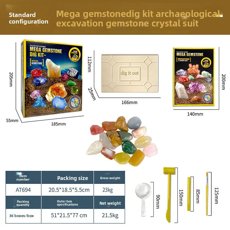 Archaeological Excavation of Gemstones Crystals Fossils Creative Collection and Excavation Jigsaw Puzzle Type Archaeology