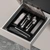 Countertop Utensil Holder With Lid, Plastic Silverware Tray For Drawer, 5 Compartments Flatware Organizer