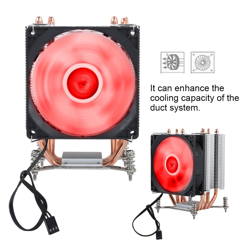 4 Heat Pipe CPU Fan Cooler Heat Sink With Screw (Red Light Small Screw+Backboard)