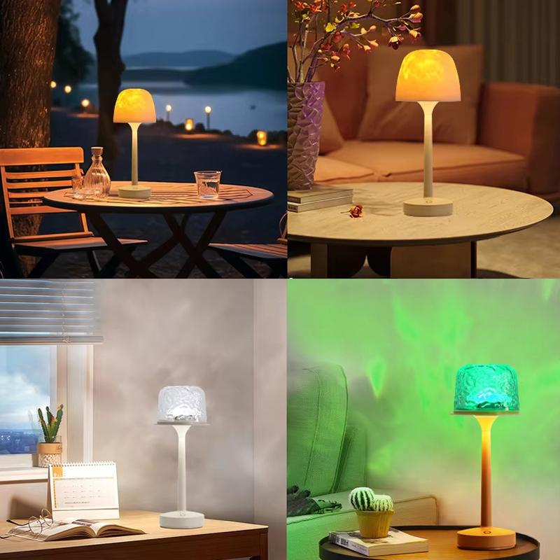 2In1 Water Ripple Projector 3/16 Colors Night Light Flame  Lamp Home Houses Decoration Sunset Lights Gift Rotating Light