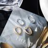 Versatile Glossy U-Shaped Oval Ear Clips - Trendy Unisex Korean Style Earrings