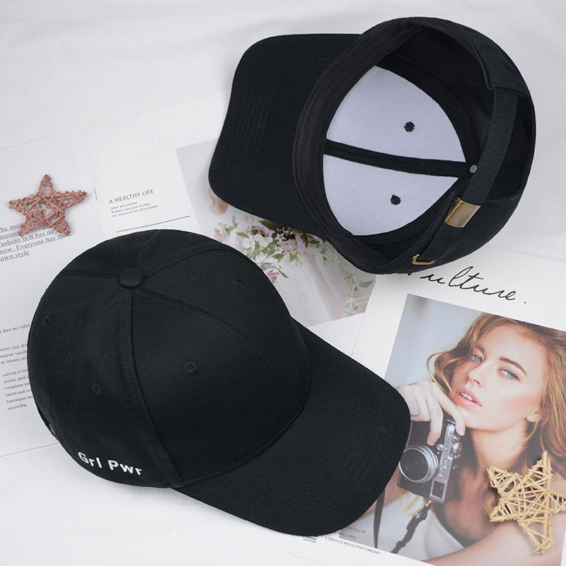Hat Men's New Autumn and Winter Fashion Baseball Cap Women's Versatile Hard Top Cap Couple Embroidery Letter Black