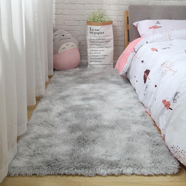 Carpet Fluffy Bedroom Carpet Teen Door Mat Nordic Style Soft Large Size Kid Floor Cushions Living Room Carpets Home Decoration