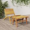VidaXL Garden Chair with Footrest Patio Seat Garden Furniture Balcony Seat Outdoor Furniture Wood 319154