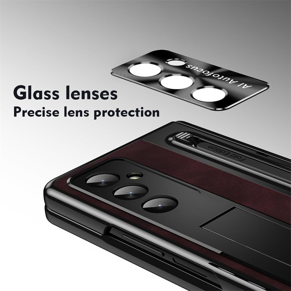 With S Pen Stand Case for Samsung Galaxy Z Fold 4 5 6 7 Hinge Case Screen Protective Film Pen Slot case for Galaxy Z Fold 7