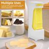 Butter Slicer One Click Stick with Stainless Steel Blade Butter Cutter Dispenser and Storage Case for Cheese Splitter