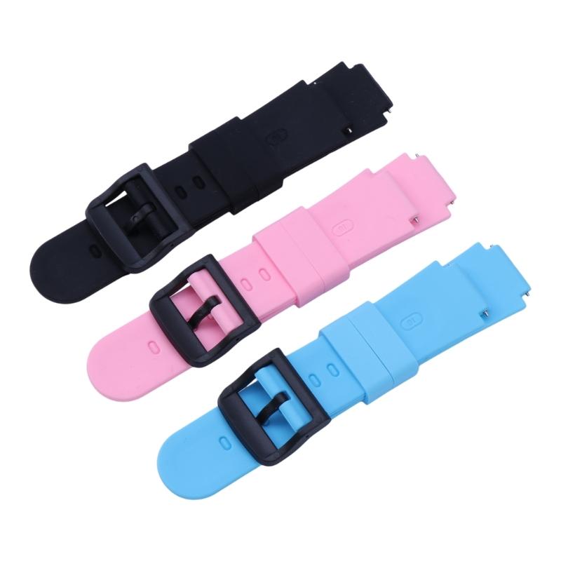 Silicone Watchband 16mm Watch Bracelets Wear Resistant Watch Straps Scratchproof Children Watch Wriststrap Belt