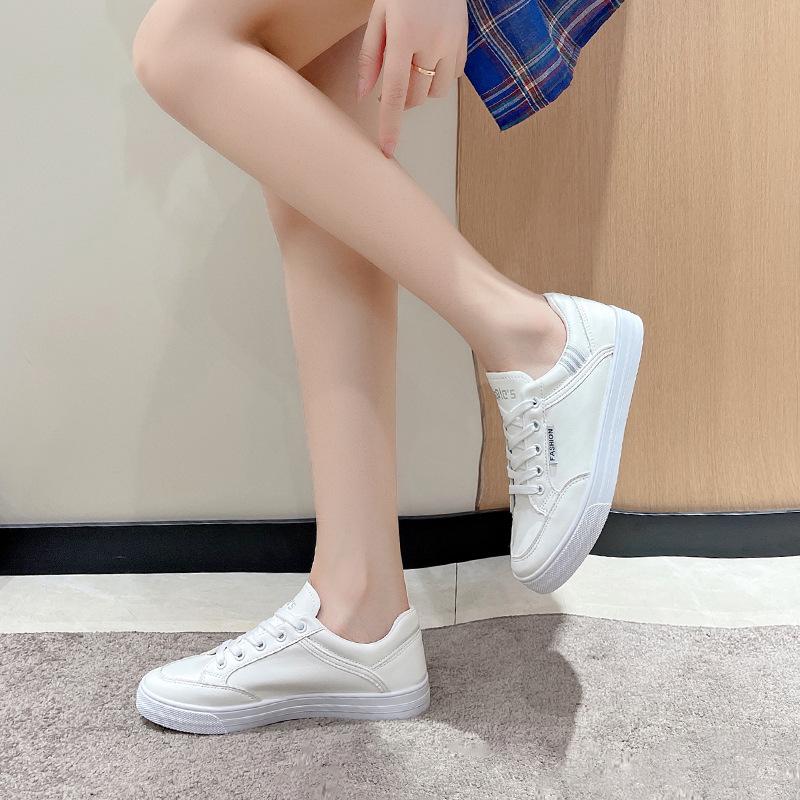 Bílé boty Dámské Všestranné Nové Dámské Obuv Jaro Léto Ležérní Všestranné Trendy Obuv Prodyšné prkno Obuv Dámské Obuv