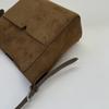 Suede Shoulder Bag with Front Pocket Large Capacity Fashion Everyday Bag