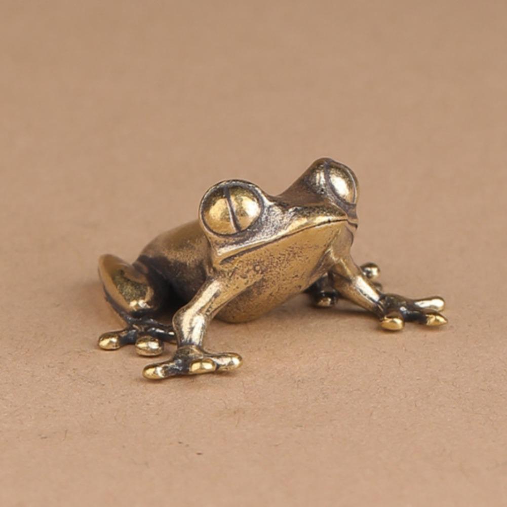 Ρετρό Ορειχάλκινο Μίνι Βάτραχος Μινιατούρες Φιγούρες Ζώων Βιντάζ Βάτραχος Διακοσμητικά Γραφείου Διακόσμηση Σπιτιού Χειροτεχνίες Διακόσμηση Φίλου Τσαγιού
