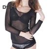 Women Club Top See Through Ultrathin Mesh Long Sleeve Solid Color Soft Breathable Round Neck Pullover Elastic Slim Fit Punk Beach Top
