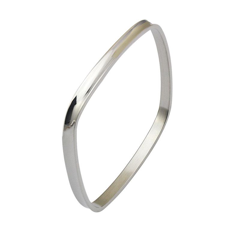 

Simple Casual Fashion Jewelry Stainless Steel Square 3 Color Rose Golden /Gold Bangles Bracelet Women Wholesale Retail