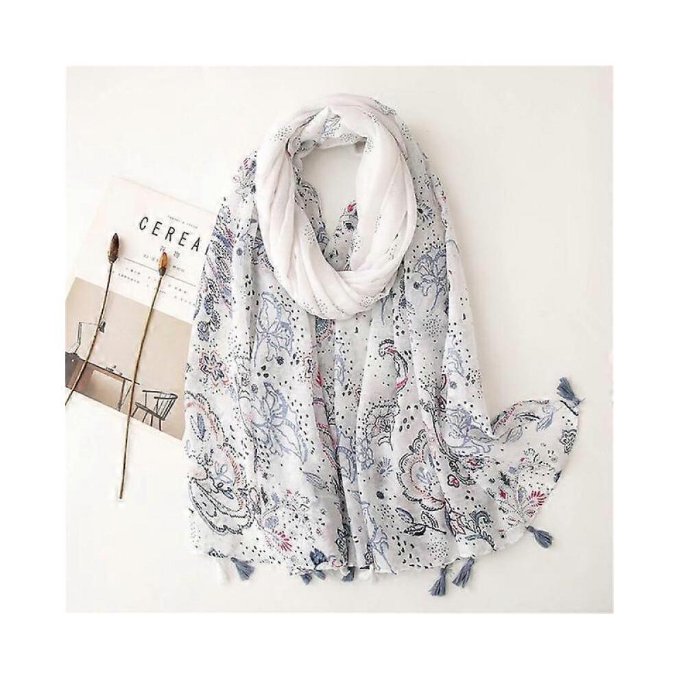 Marca di Design Sciarpa da Donna Stampa alla Moda Cotone Caldo Sciarpa Sciarpe Musulmane Hijab Donna Pashmina Bandana Frange Sciarpe da Spiaggia Foulard