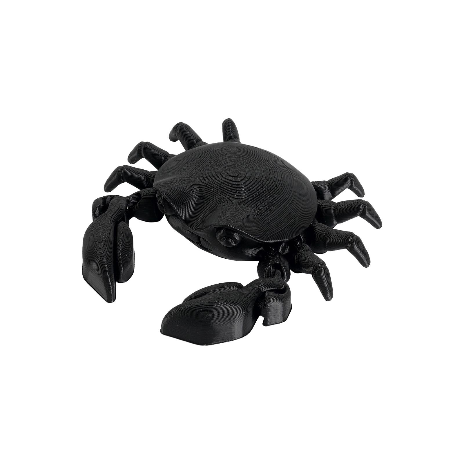 

3D-печатный краб, модель сустава, гибкое суставное животное, статуэтка животного из морепродуктов, недорогие 3D-печатные изделия, снятие стресса, снятие раздражительности, игрушки для людей с СДВГ One Size чёрный