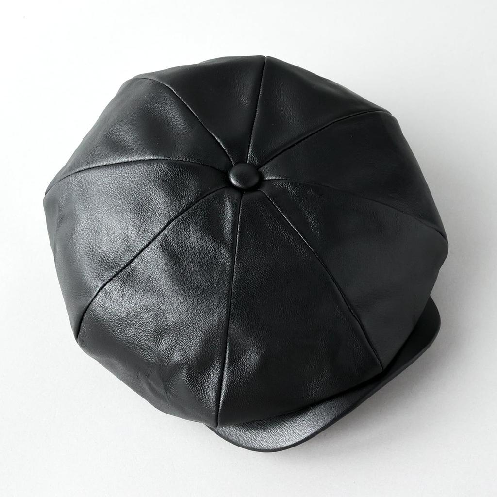 Reck Hatter Echtes Leder Schiebermütze Lamm Größen Wintermütze, Herren, Leder, RH-510, Schwarz, Verfügbar, Frühling, Herbst,