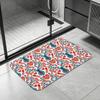 Pattern Swedish Folk Art Floor Mat Diatomite Bath Mat, Quick Dry, Absorbent, Multi-Scene Mat