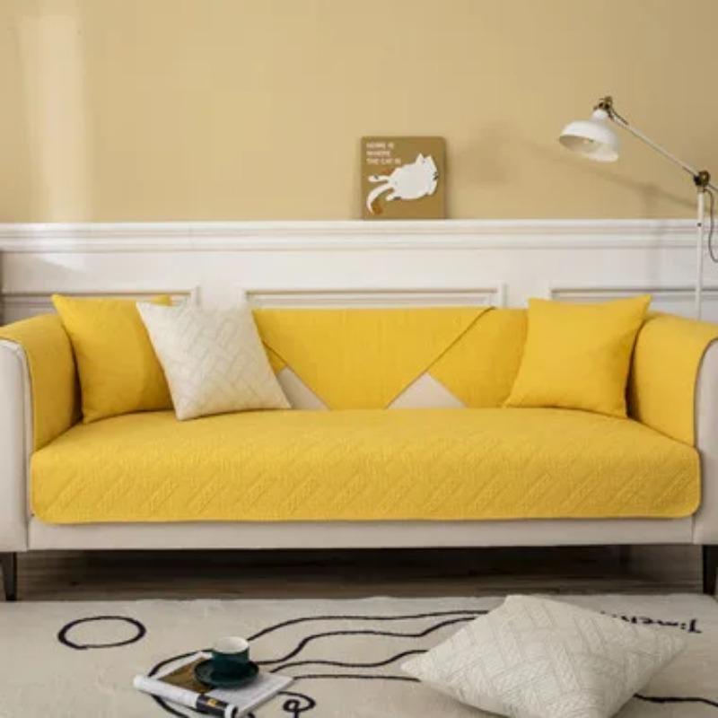 

Чехол для дивана из стираного хлопка, ткань, арт, подушка для дивана однотонная, универсальная для сезонов, для гостиной, нескользящая, полотенце для рук 70x70cm 1pcs