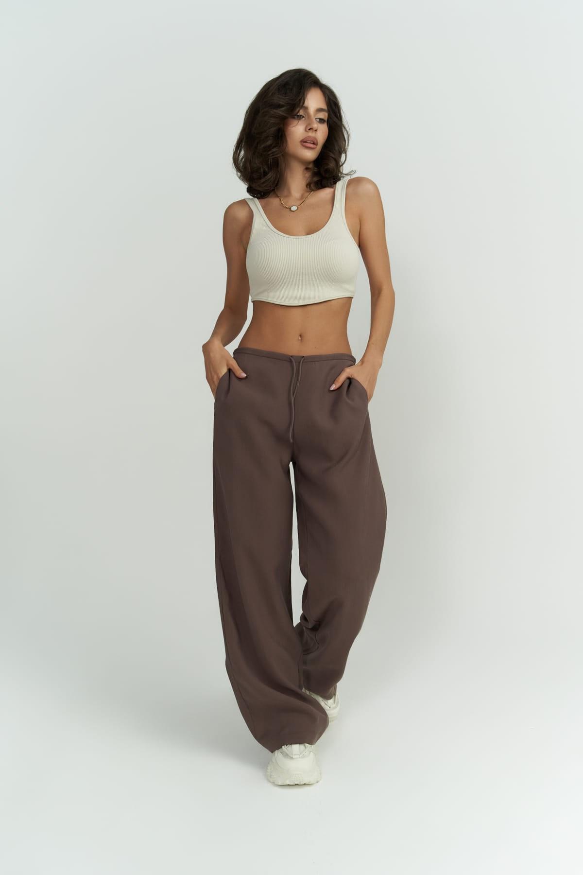 

Базовые брюки коричневого цвета Paris L коричневый