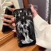 Punk Black Angel Graphic Phone Case for iPhone 16 15 14 13 12 11 X XR Xs SE2 SE 8 7 Plus Pro Max Mini Silicone Back Cover