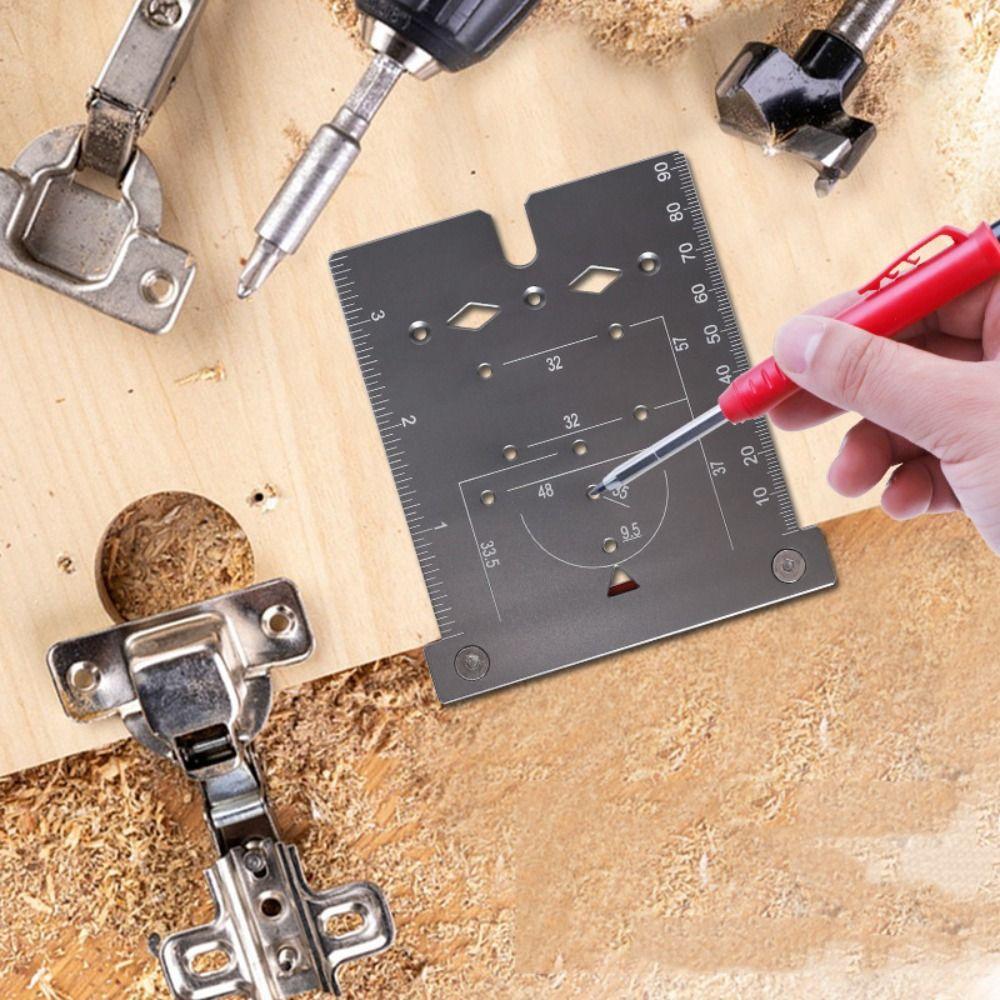 Perfect Hole Puncher Concealed Hinge Hole Template Drill Guide Locator  Professional Use