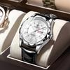 Fashion Ultra-thin Luminous Automatic Movement Waterproof Calendar Belt Men's Watch Business Fashion Student Quartz Watch
