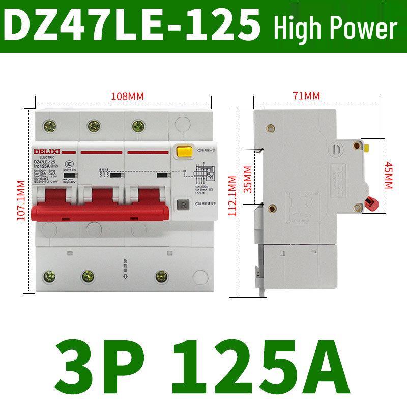 Delixi 220V Miniature Air Switch Circuit Breaker 2P with Leakage Protection, 1P+N, 3P, 4P.