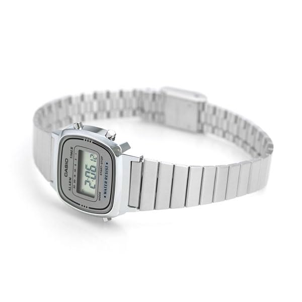 CASIO Collection Standard Cheap Casio Digital Watch LA670WA-7 Silver Metal with Stopwatch Timer Alarm Auto Calendar Daily Waterproof Overseas Model