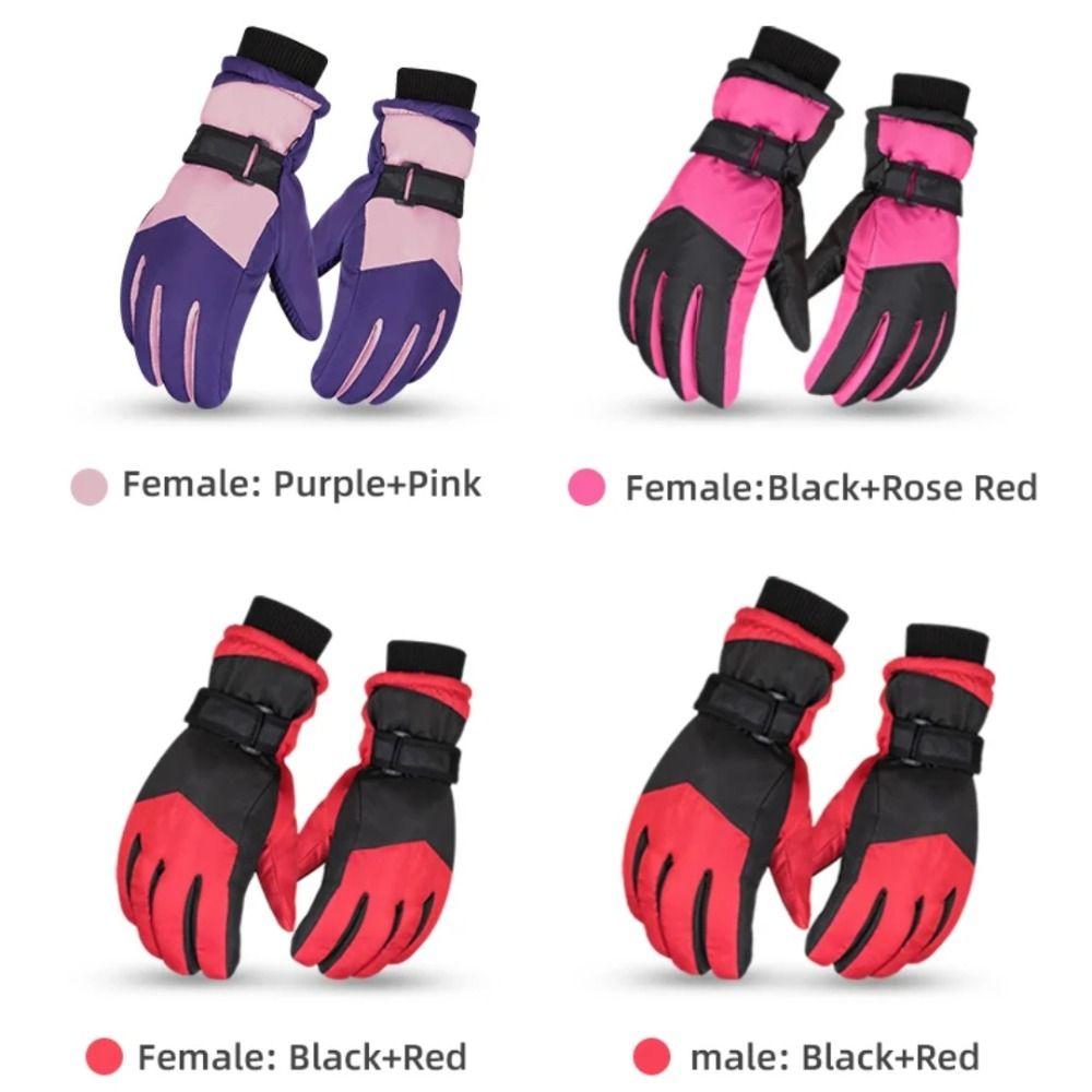 1 Paar verstellbare Schnee-Warmhandschuhe Touchscreen Winter-Warmhandschuhe Ski-Warmhandschuhe Outdoor-Sport