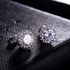 Women Simple Casual Zircon Earring Elegant All-match Ear Studs Party Jewelry