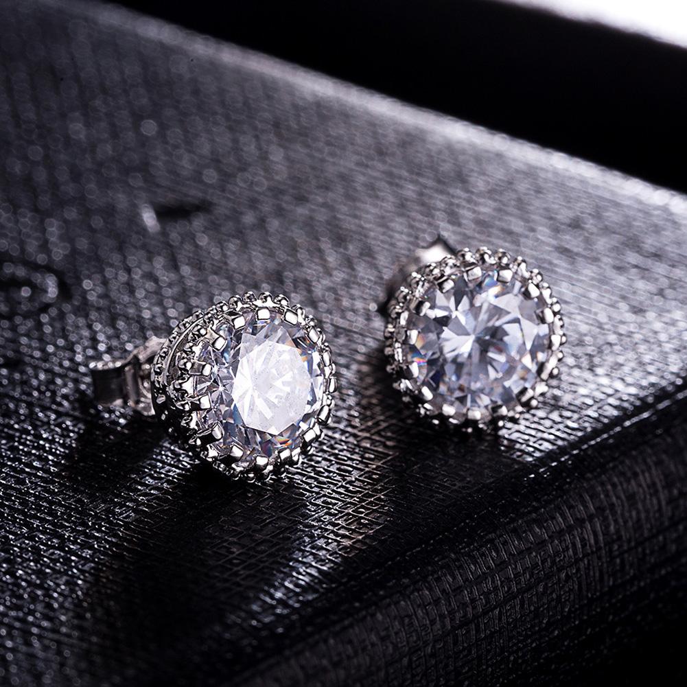 Women Simple Casual Zircon Earring Elegant All-match Ear Studs Party Jewelry