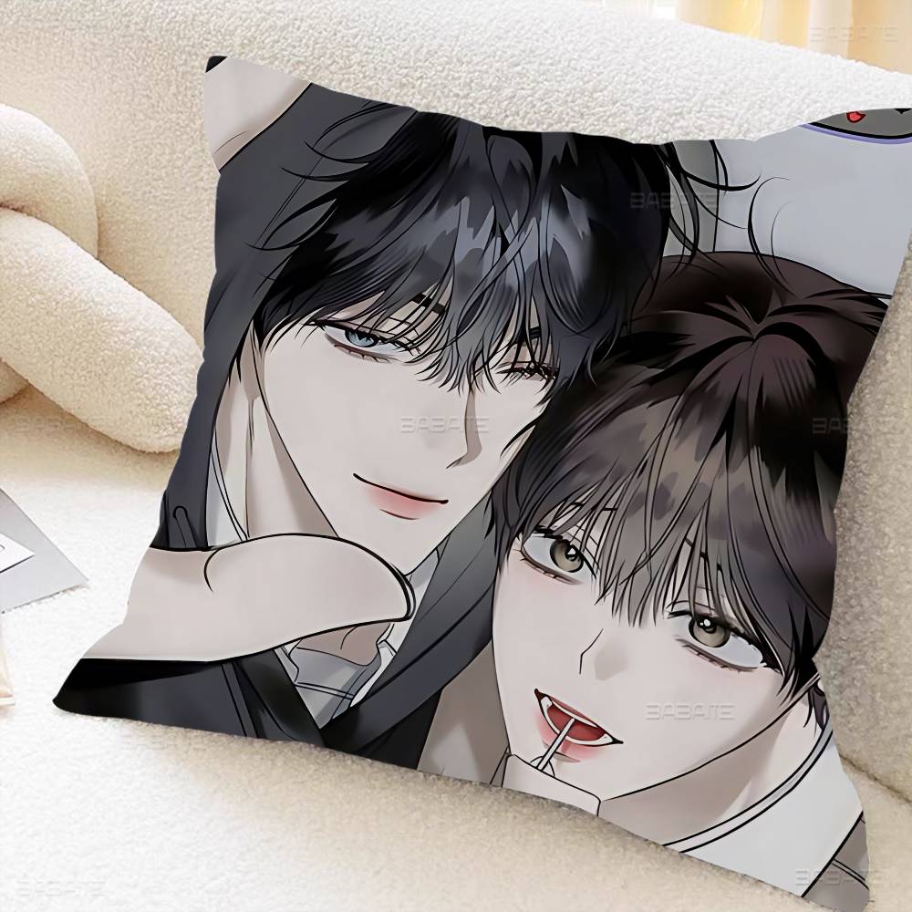 Korean Manhwa BL Anime Pillow Cushion Cover Pillowcase Living Room Sofa Home Decor Customized