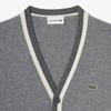 [Lacoste] Men's V-Neck Wool Cardigan AH660E-55NCCA