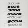 Old 3D ABS Rear Trunk Number Emblem Badge for Peugeot 2008 3008 4008 5008 Car Accessories T2