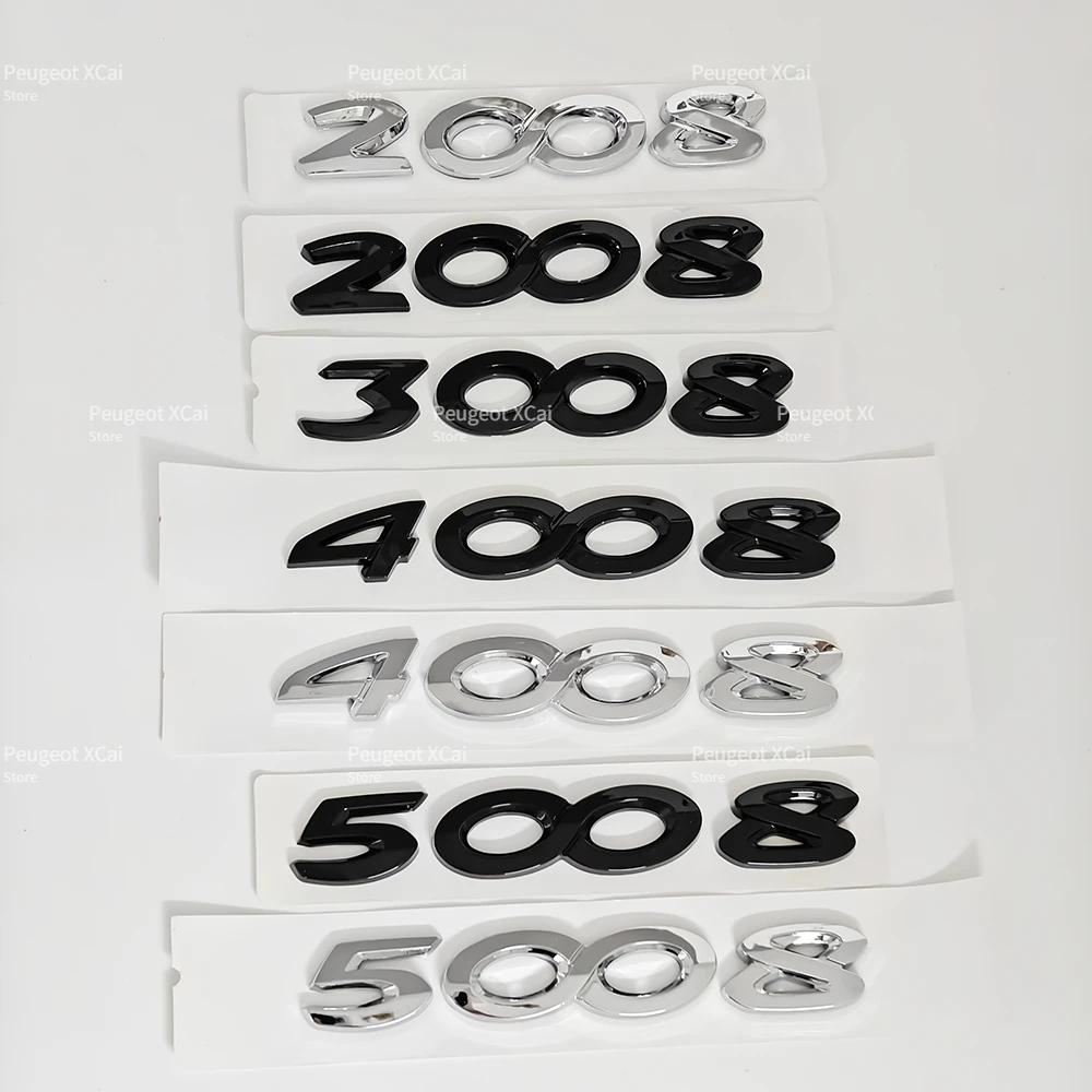 Old 3D ABS Rear Trunk Number Emblem Badge for Peugeot 2008 3008 4008 5008 Car Accessories T2