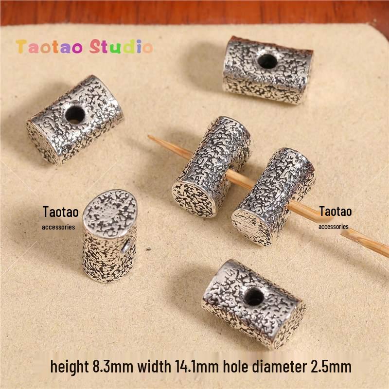 Tibetan Antique Silver Flower Spacer Beads Pendant for DIY Jewelry