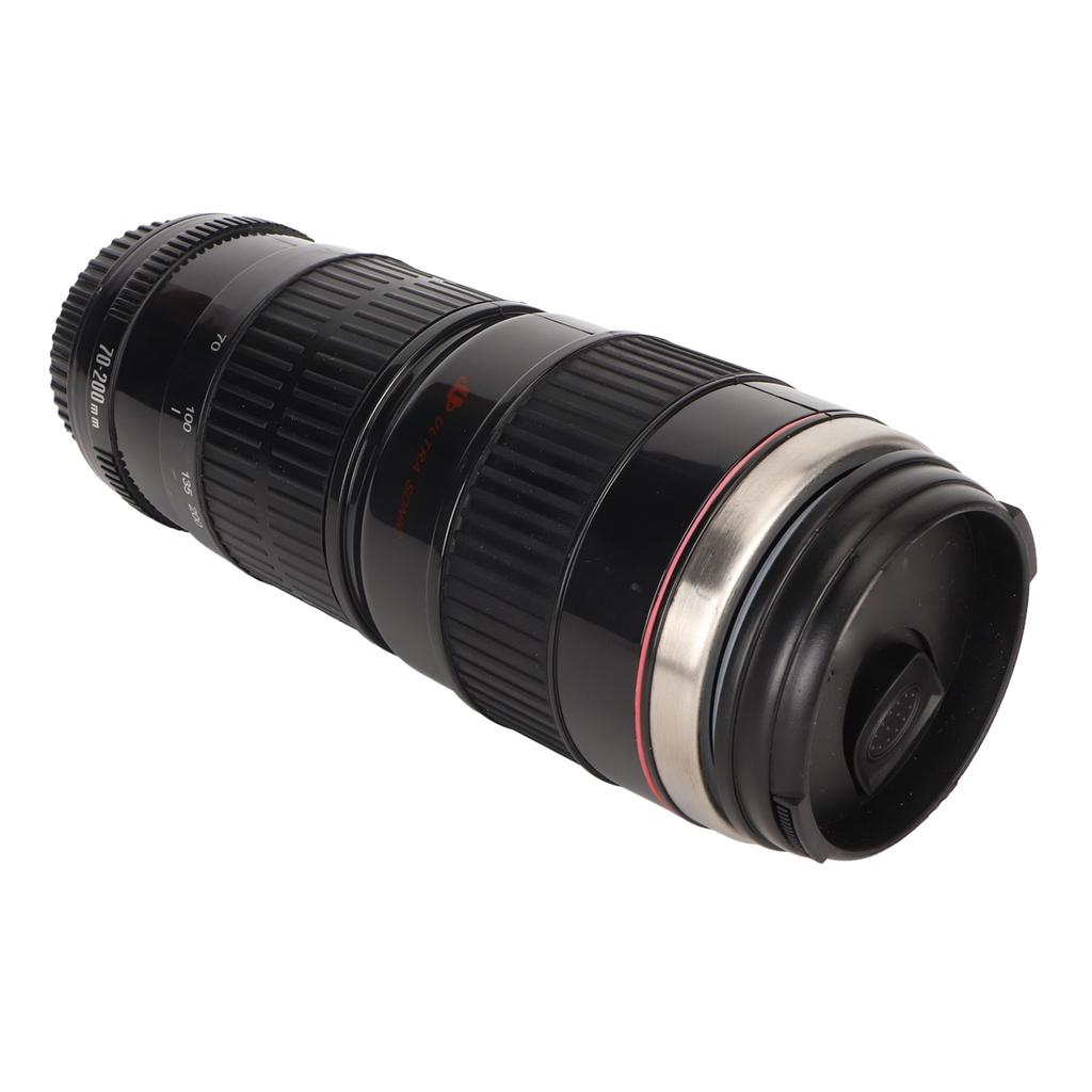 Camera Lens Coffee Mug Stainless Steel Coffee Mugs Sled Lids Photographer Camera Mug Travel Coffee Cup for Men Women