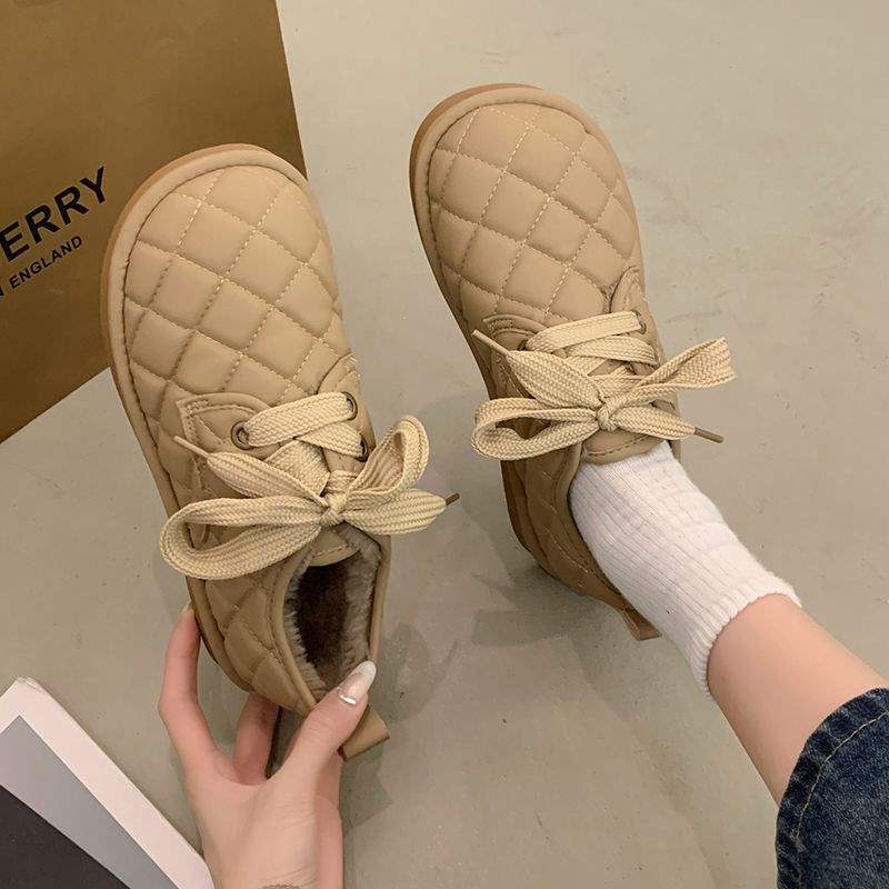 Doudou shoes women's 2025 new autumn and winter soft-soled bread women's shoes loafer beacon shoes cotton shoes plush shoes