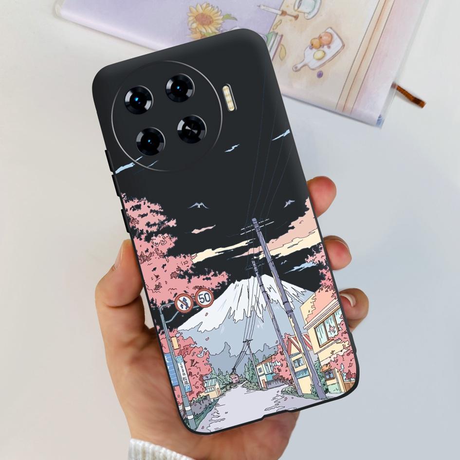 Für Tecno Spark 20 Pro+ KJ7 Hülle 2024 Süßes Herz Dinosaurier Cartoon Stoßfest Weiche Hülle Für Tecno Spark 20 Pro Plus Etui Funda