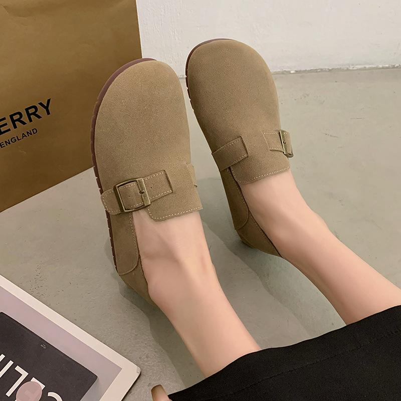 Birken shoes women's soft-soled flat-soled single shoes women's shoes 2025 new spring and autumn one-pedal lazy Birken grandma Doudou shoes