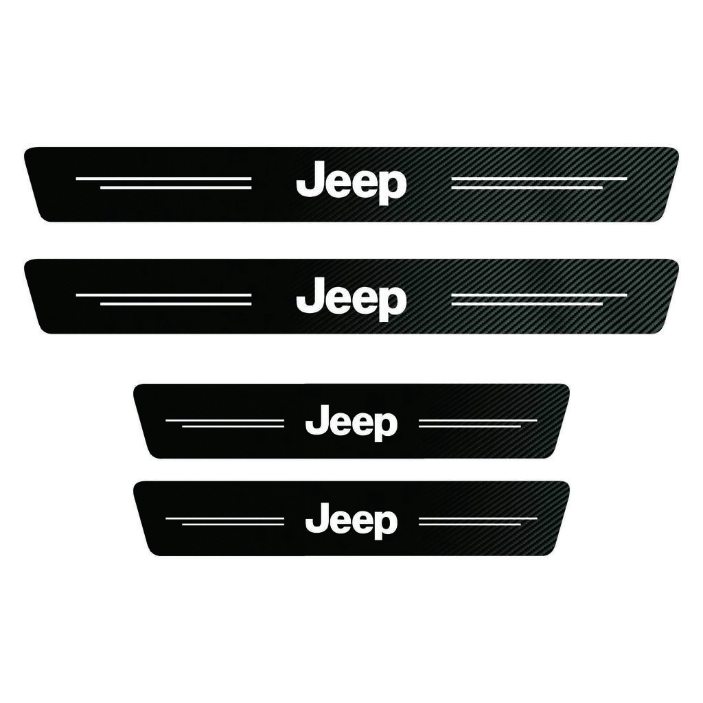 Jeep Car Exclusive Door Sill Sticker Threshold Protective Film For Jeep Wrangler Grand Cherokee Avenger Compass Wagoneer Patriot