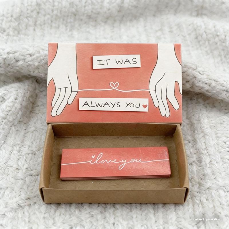 Handmade Romantic I Love You Love Box Card Valentines Day Message Unique Creative Present for Proposal Anniversary Couples