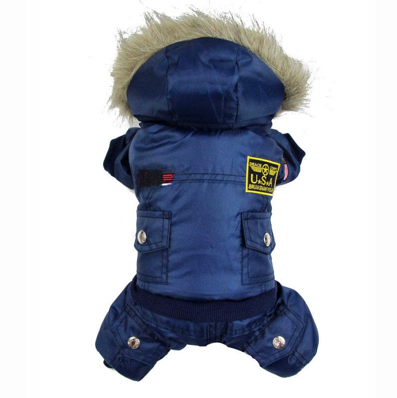 Cross-Border Air Force One-Piece Cotton Coat for Small Dogs - Winter Teddy Outfit