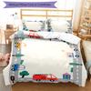 3pcs Cute Cars Bedding Set Duvet Cover Closure Includes 1 Duvet Cover & 2 Pillowcases, Soft and Comfortable for All Seasons.
