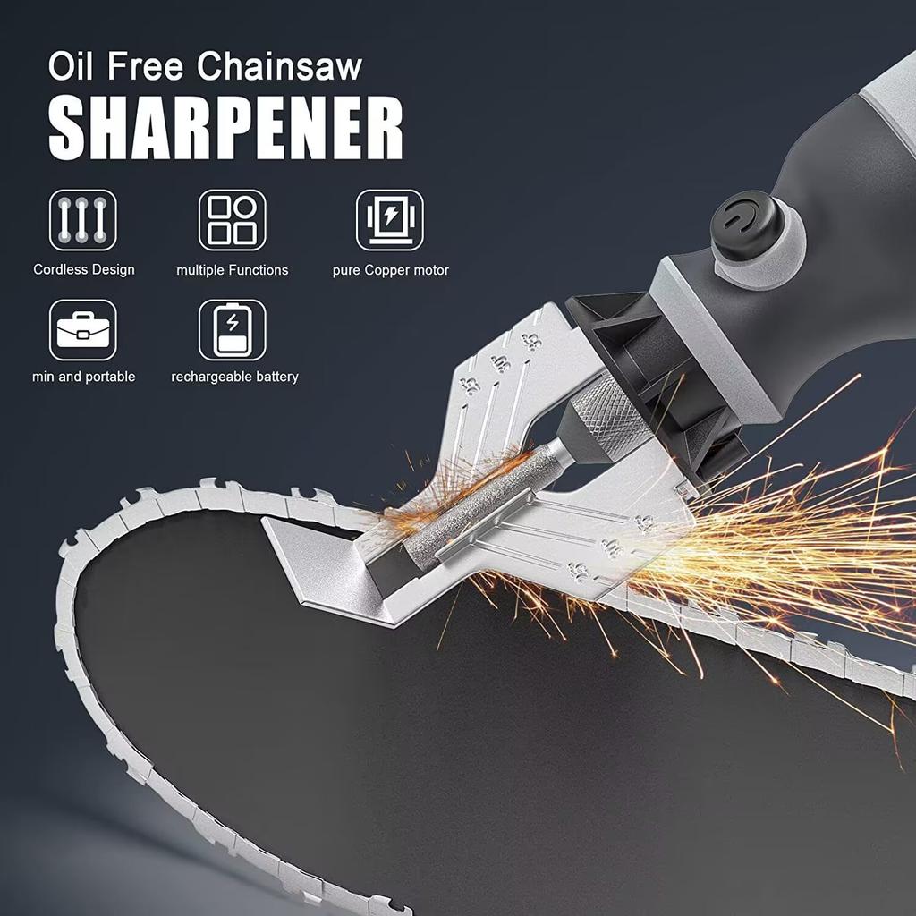 Cordless Chainsaw Sharpener Electric Grinder Polishing Tool for Saw Chain Sharpening and Maintenance
