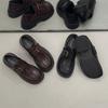 British Style Small Leather Shoes Women's 2025 Autumn New Thick-soled Thick-heeled Uniform Shoes Are Not Tired of Feet, One-word Buckle Loafers