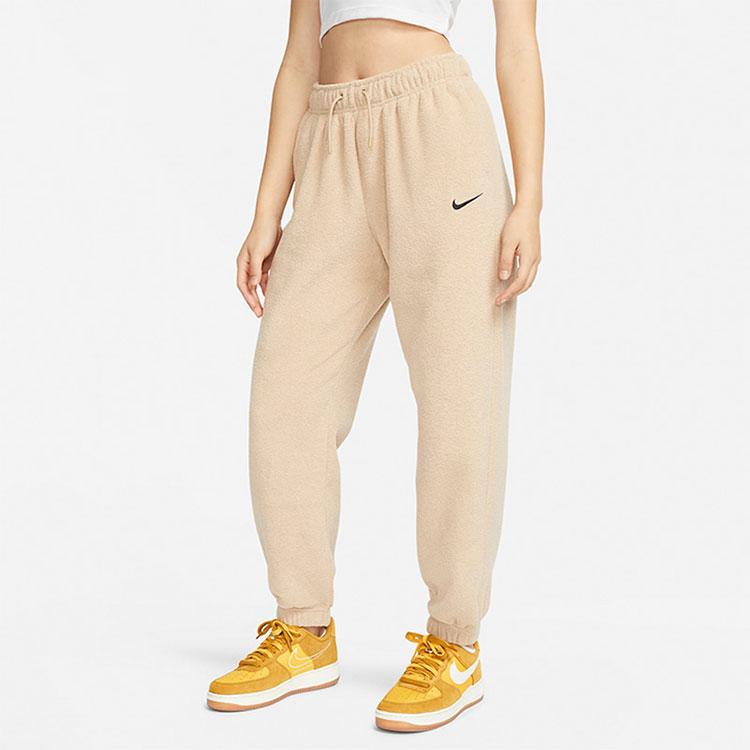 Nike Pantaloni de sport casual pentru antrenament cu logo mic Pantaloni de sport pentru femei Nisip deschis DD5111-200