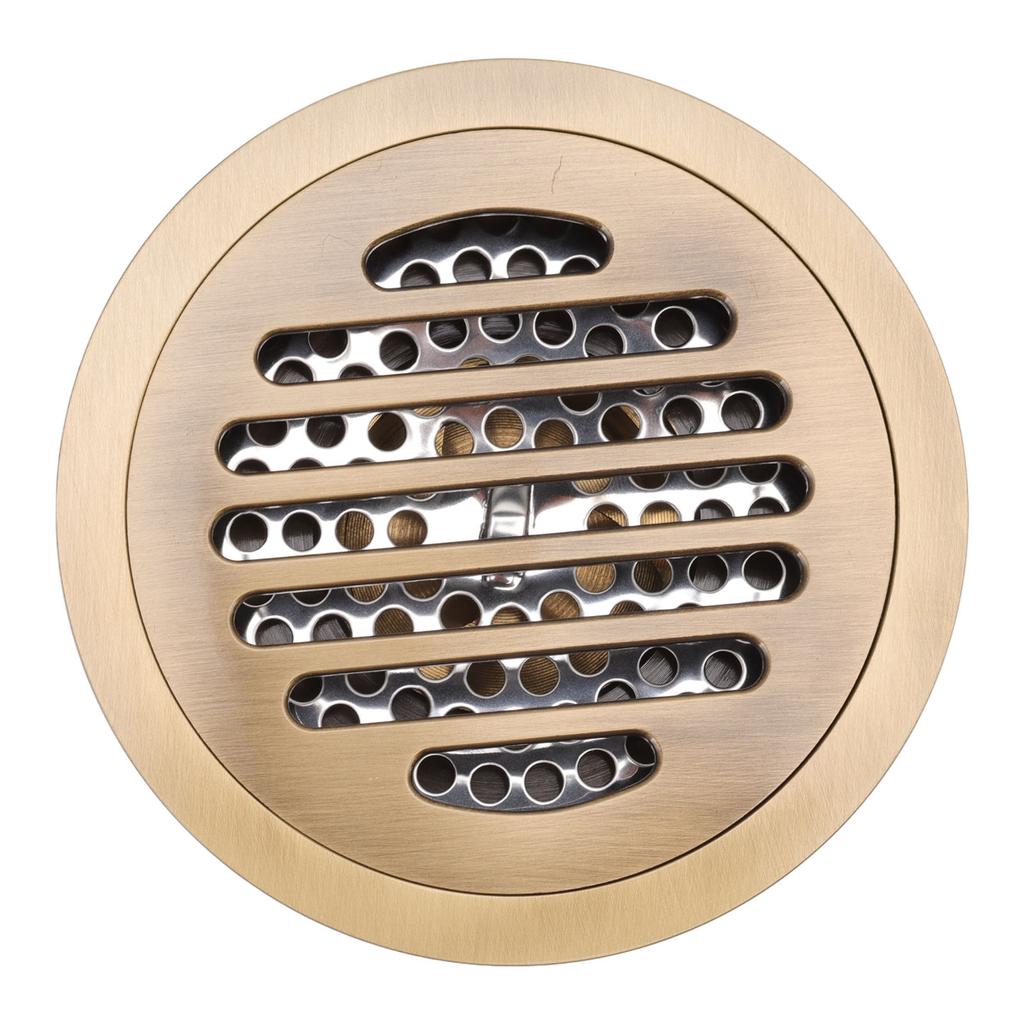 Sifon de Duș Rotund Stil Vintage Robust Rezistent la Uzură Durabil Sifon de Pardoseală Circular pentru Baie Garaj