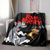 1pc Tom Jerry Flannel Throw Blanket Lightweight Soft Warm All Season Blanket for Sofa, Bed, Travel,L1028138